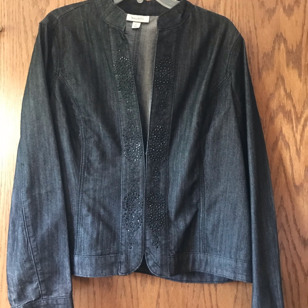 NWT Dressbarn embellished denim jacket